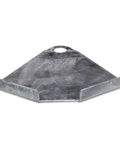 Up-and-over door gusset plate f/free-access stall ESF